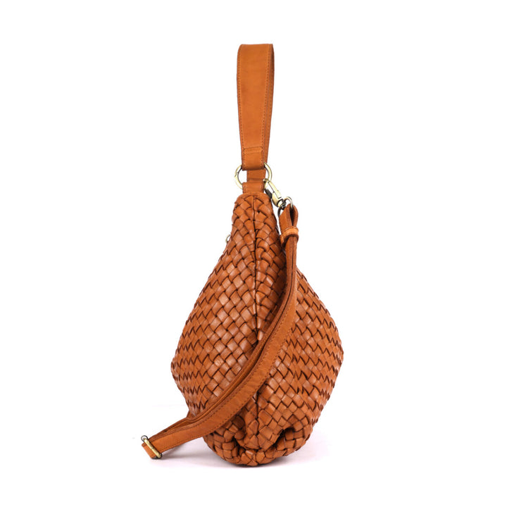 RUGGED HIDE I MATILDA WOVEN SHOULDER BAG