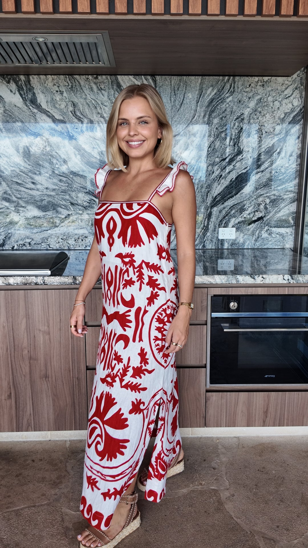 Luoni | Tia Dress | Red Sumba