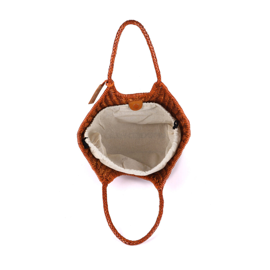 RUGGED HIDE I MATILDA WOVEN SHOULDER BAG