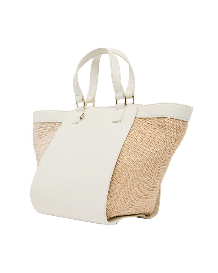 Elms + King | Carnegie Tote | Chalk / Natural Weave