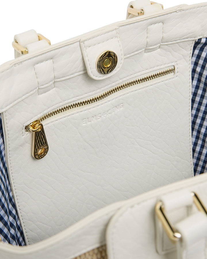 Elms + King | Carnegie Tote | Chalk / Natural Weave