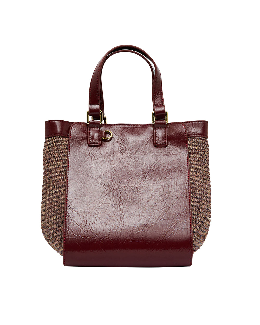 Elms + King | Carnegie Tote | Burgundy / Coco Weave