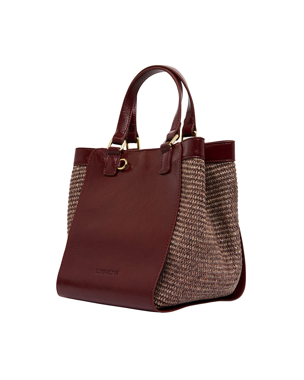 Elms + King | Carnegie Tote | Burgundy / Coco Weave