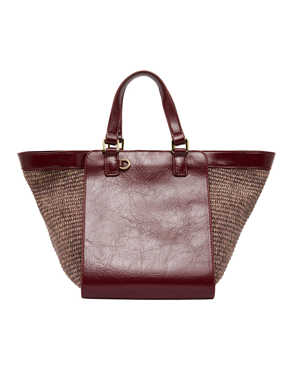 Elms + King | Carnegie Tote | Burgundy / Coco Weave