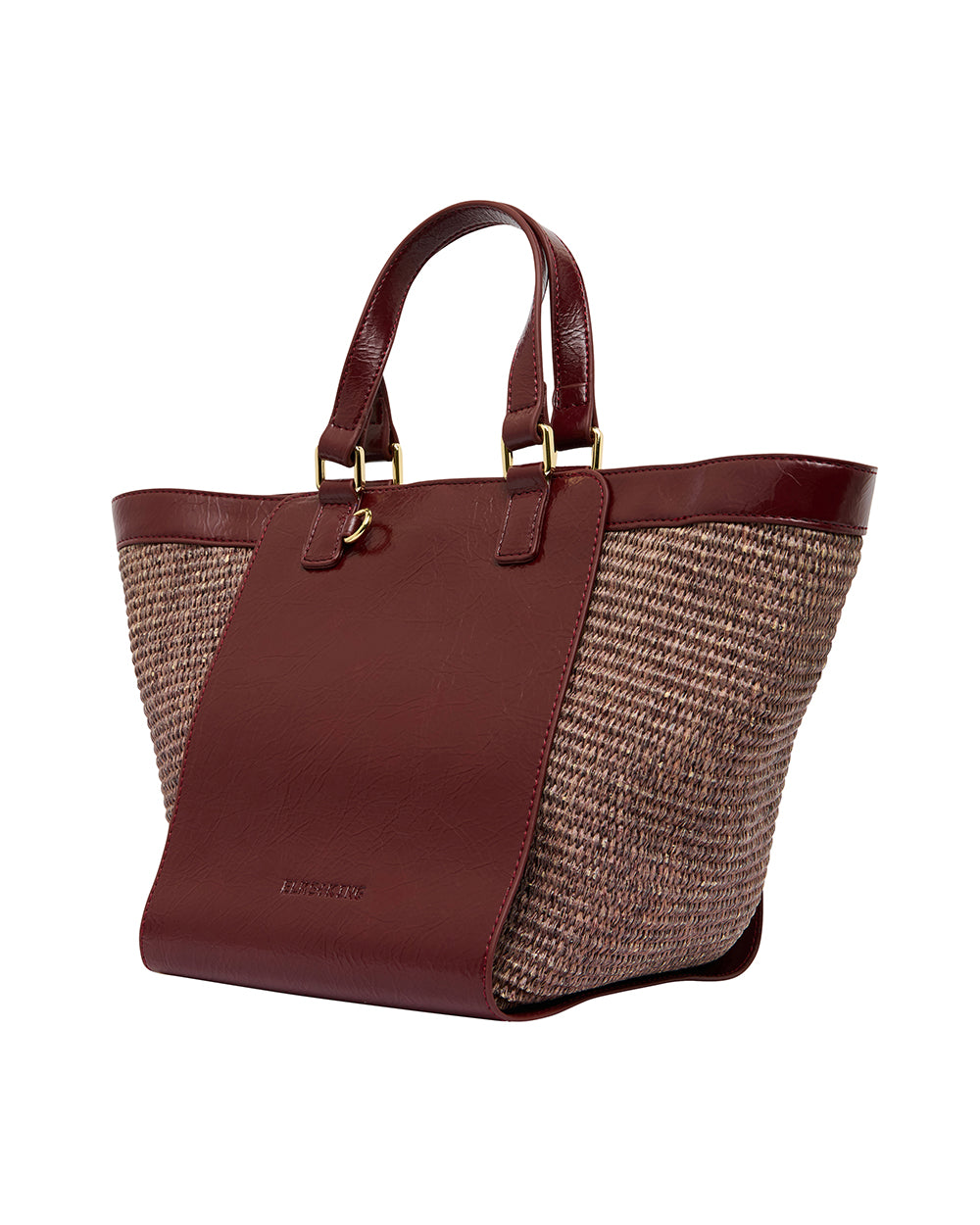 Elms + King | Carnegie Tote | Burgundy / Coco Weave