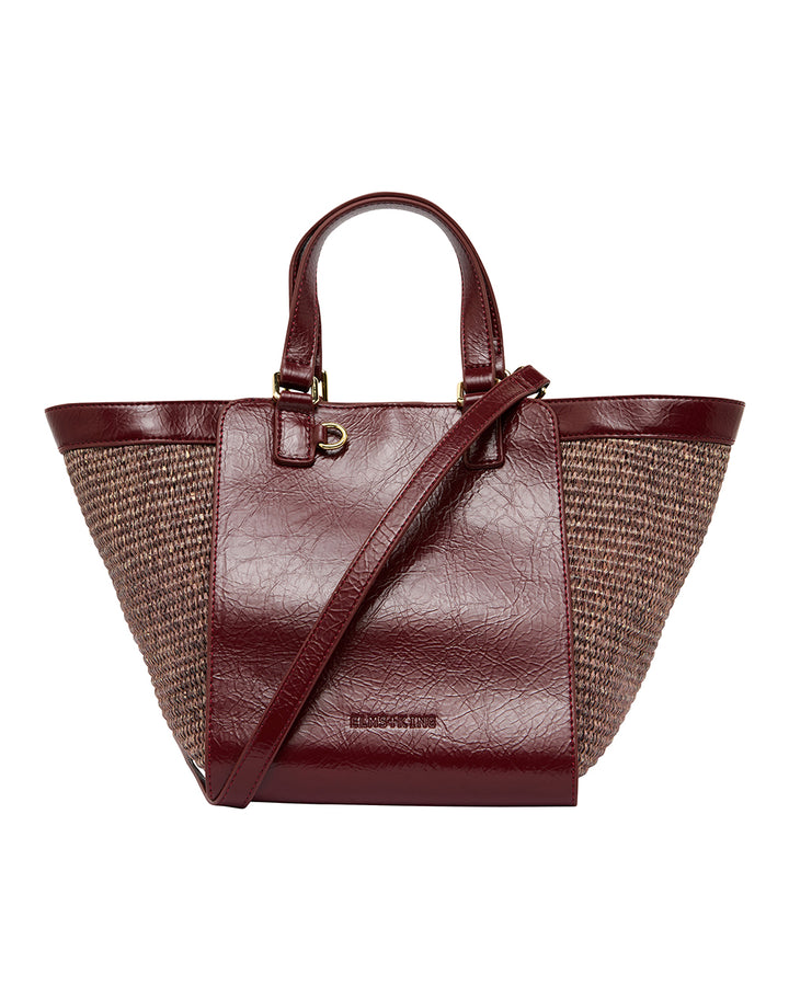 Elms + King | Carnegie Tote | Burgundy / Coco Weave