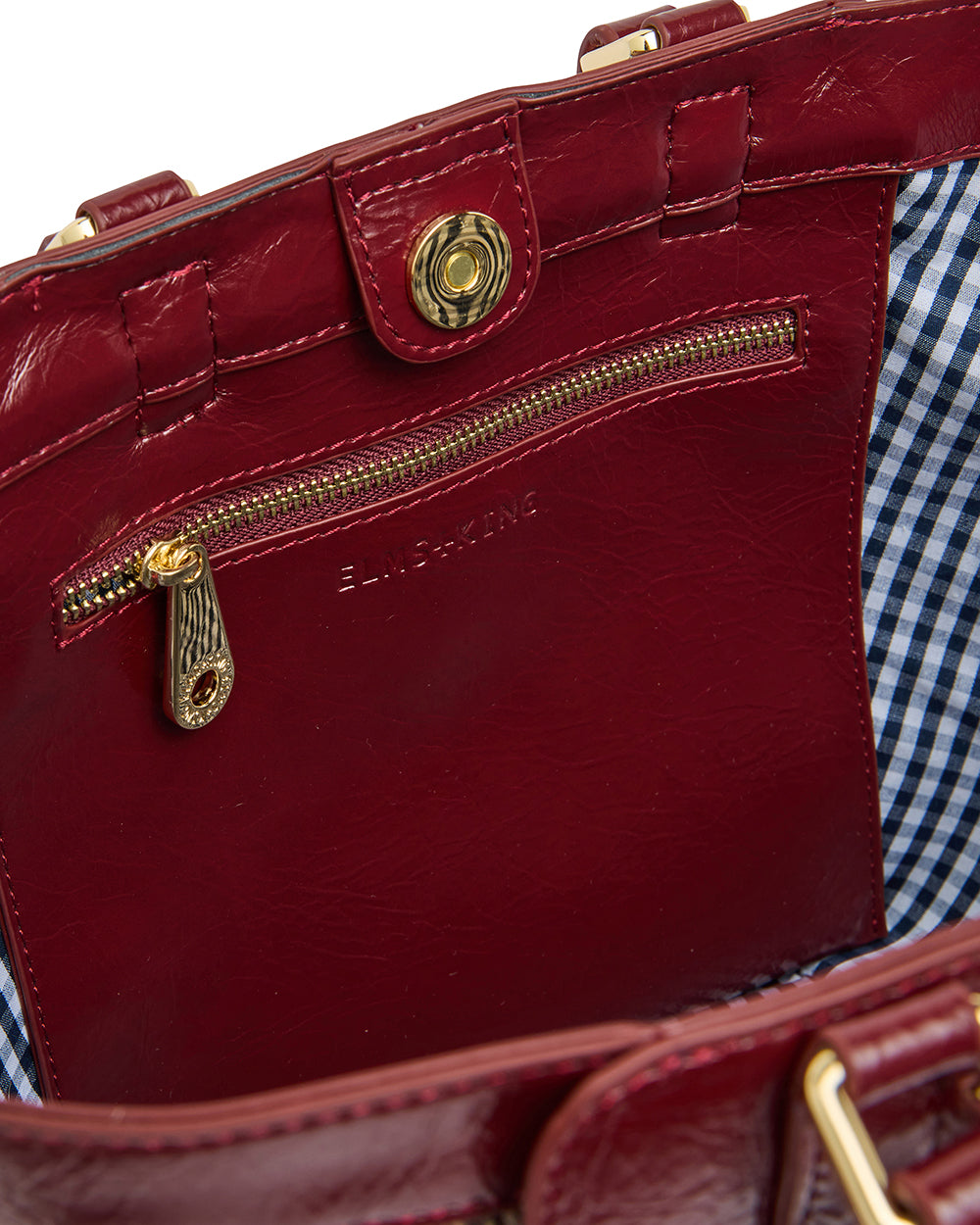 Elms + King | Carnegie Tote | Burgundy / Coco Weave