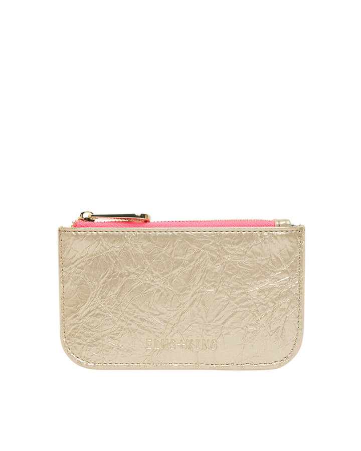 Elms + King | Centro Wallet | Light Gold Crinkle