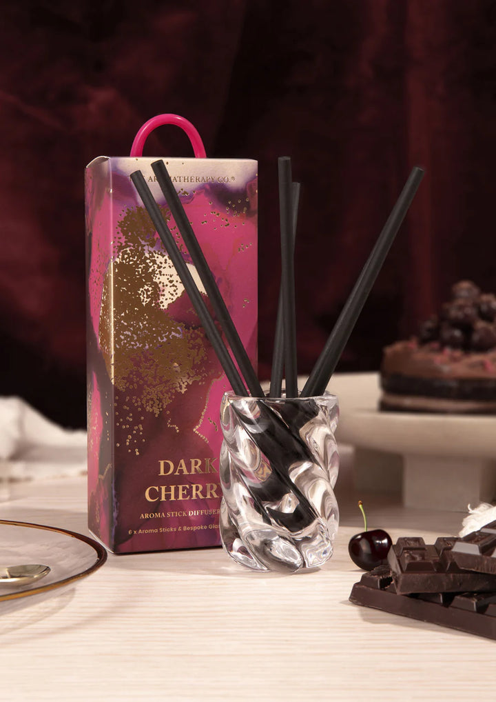 The Aromatherapy Co | Festive Favours LE Aroma Sticks & Holder -  Dark Cherry