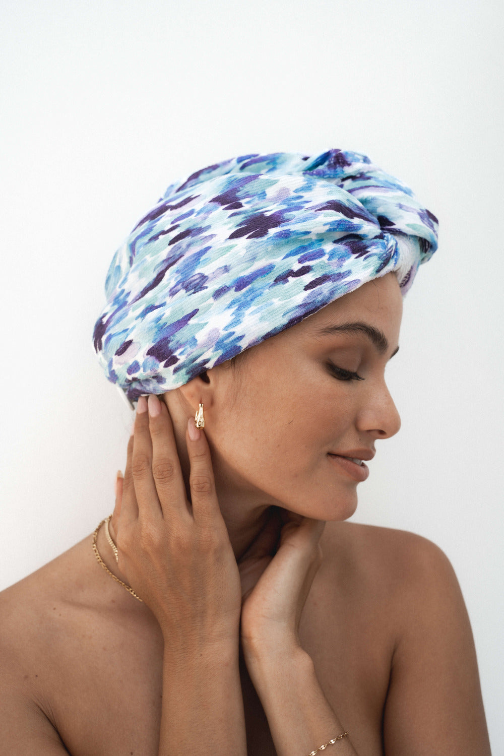 Louvelle | Riva Hair Towel Wrap I Resort Blue
