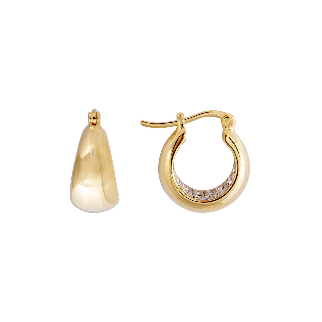 Fairley | Crystal Flared Midi Hoops - Dutch Hideout