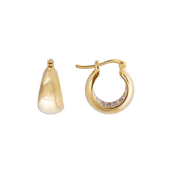 Fairley | Crystal Flared Midi Hoops - Dutch Hideout