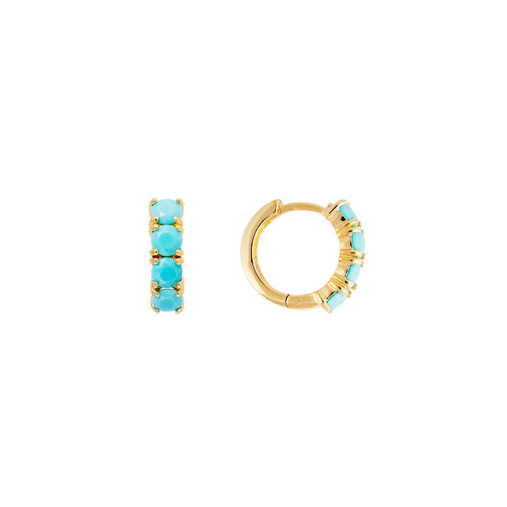 Fairley | Turquoise Midi Hoops