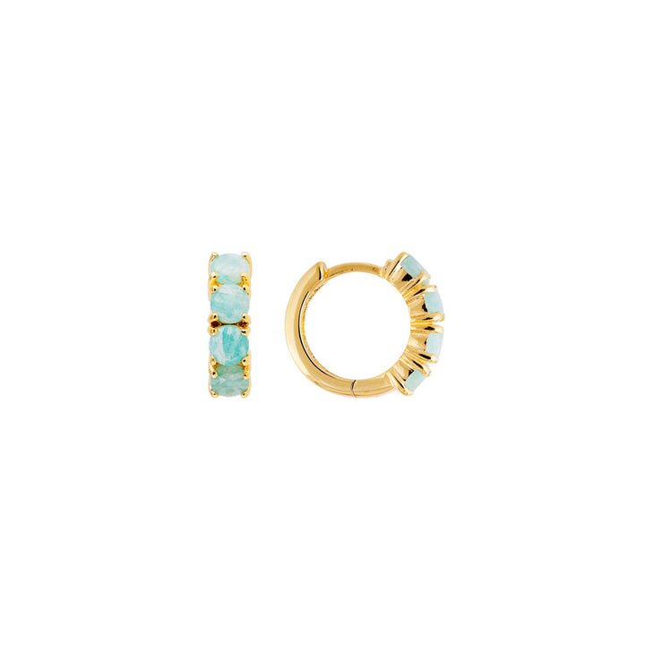 Fairley | Amazonite Midi Hoops