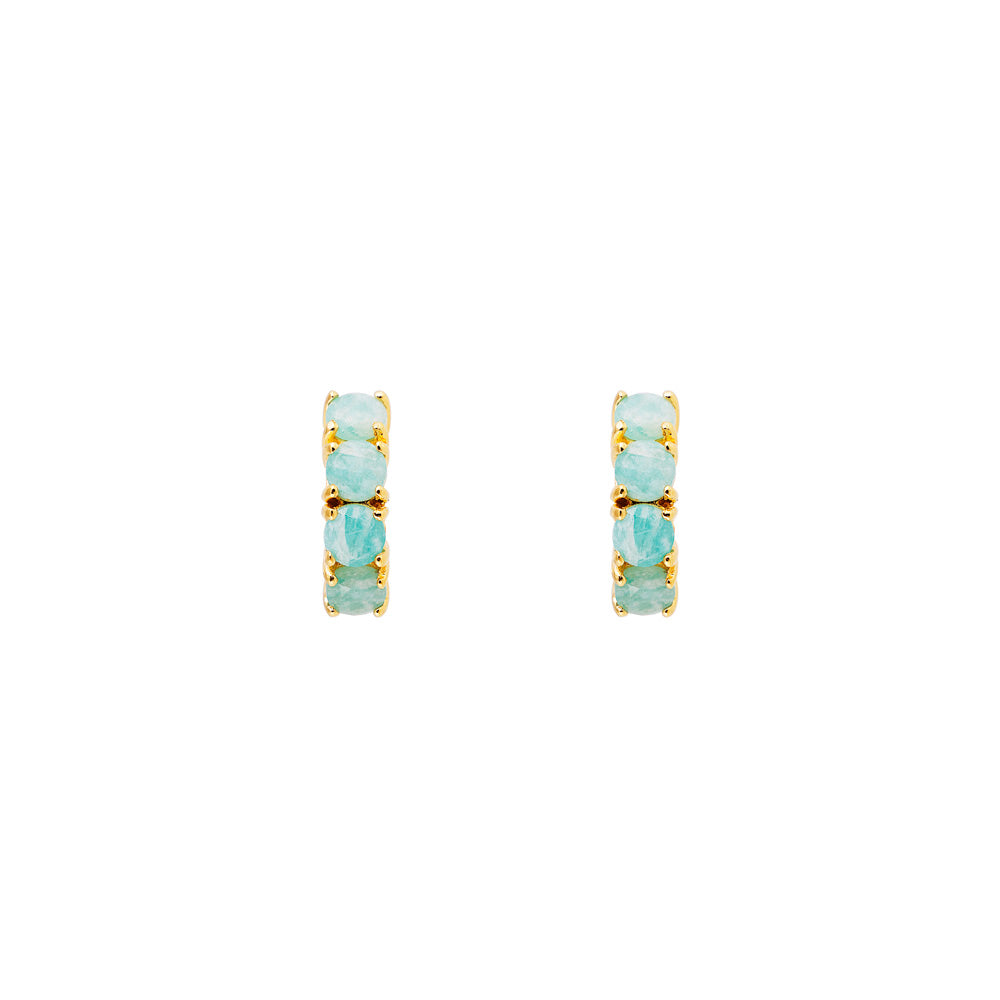 Fairley | Amazonite Midi Hoops