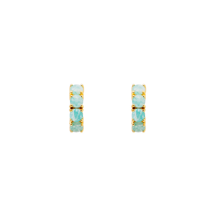 Fairley | Amazonite Midi Hoops