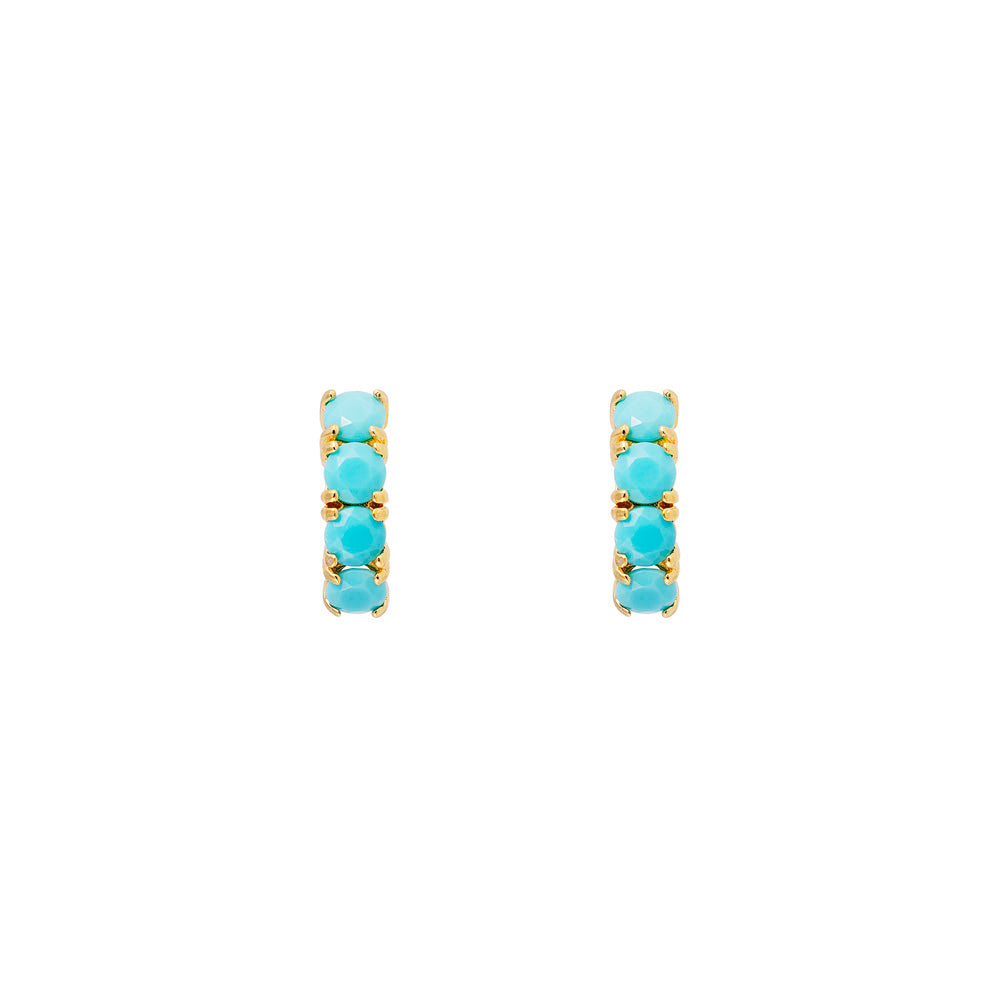 Fairley | Turquoise Midi Hoops