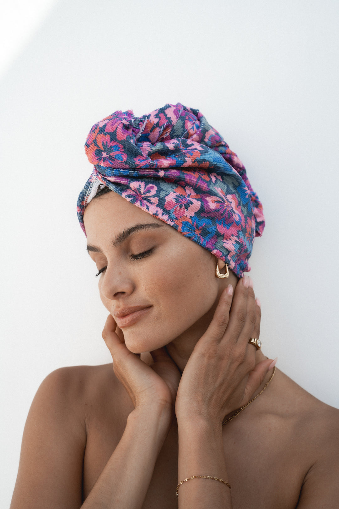Louvelle | Riva Hair Towel Wrap I Secret Garden