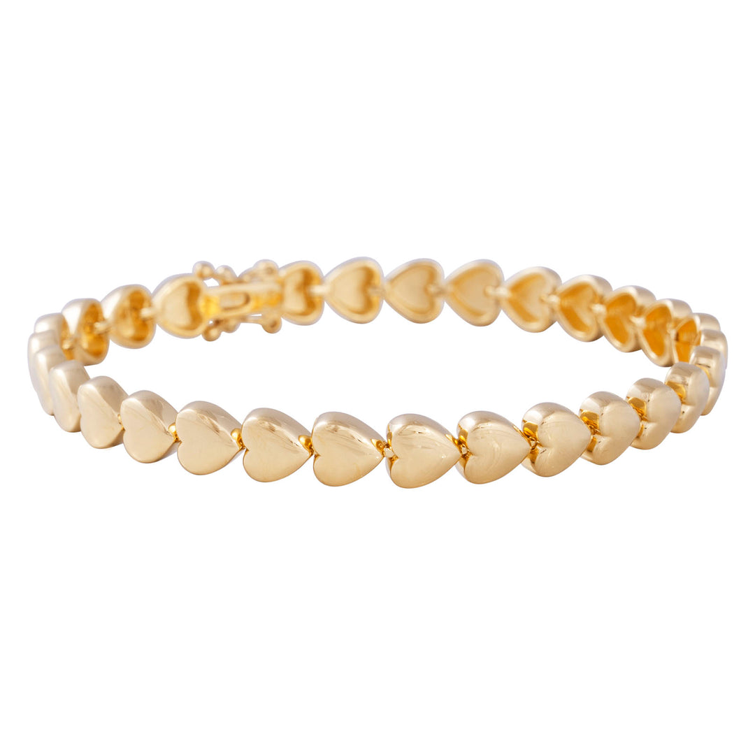 Fairley | Golden Heart Tennis Bracelet - Dutch Hideout