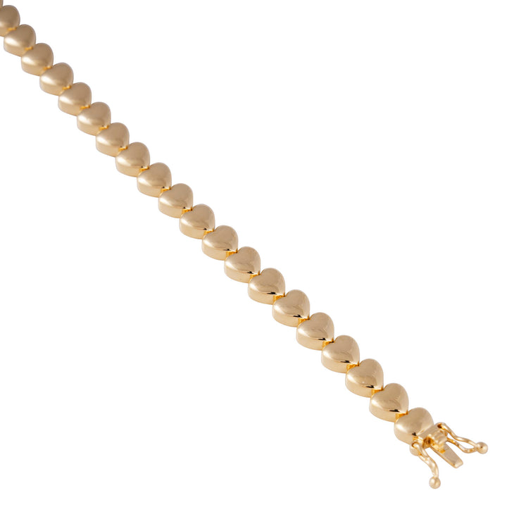 Fairley | Golden Heart Tennis Bracelet - Dutch Hideout