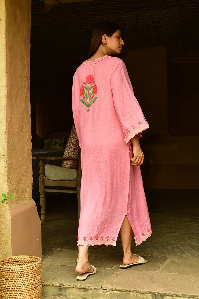 Mandalay Designs | Marigold Cabana Maxi Dress | Quartz Pink