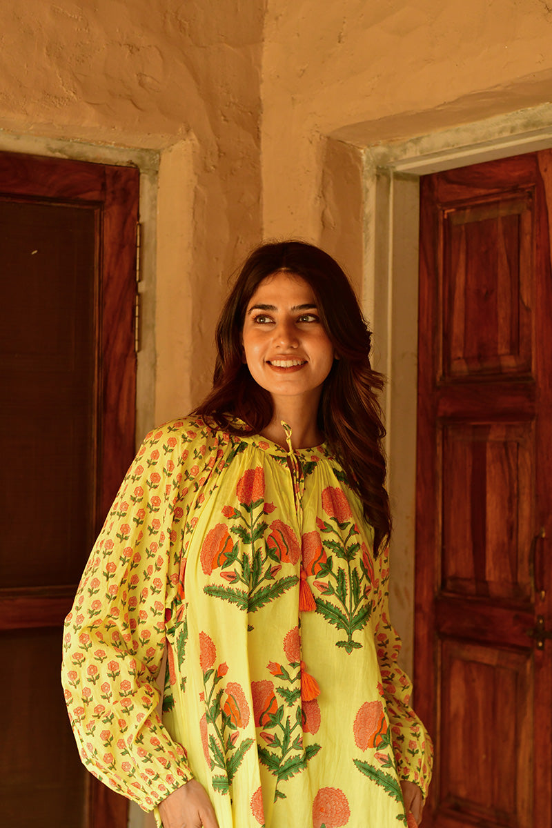 Mandalay Designs | Marigold Bobby Dress | Sunshine