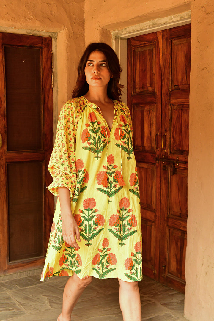 Mandalay Designs | Marigold Bobby Dress | Sunshine