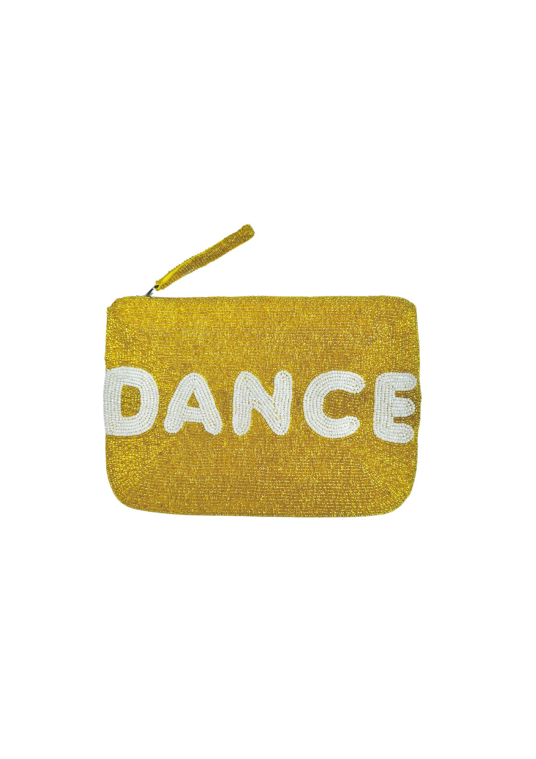 The Jacksons | Dance Gold and White Handmade Beaded Clutch