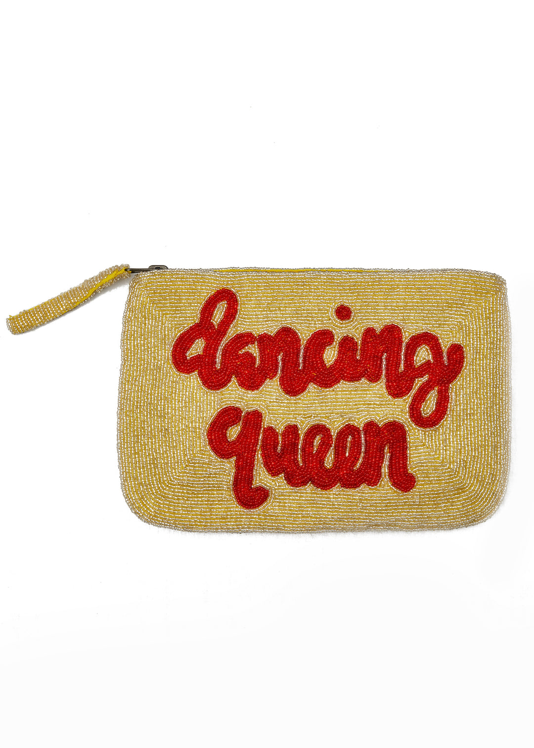 The Jacksons | Dancing Queen Gold and Red Handmade Beaded Clutch