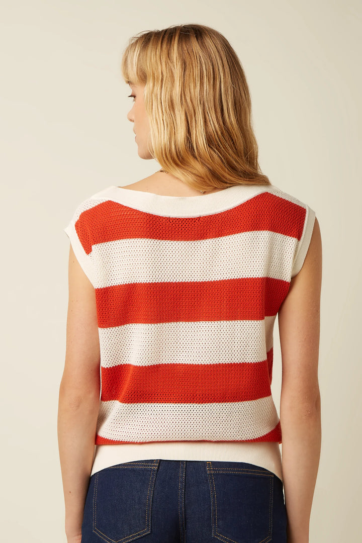 KING LOUIE I EVA KNIT TOP CAPELLA I RED