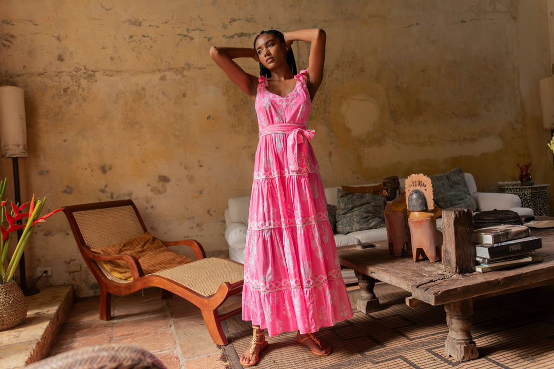 Miss June Paris | Amalia Maxi Dress | Pink