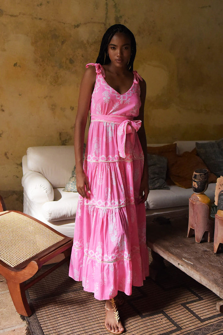 Miss June Paris | Amalia Maxi Dress | Pink