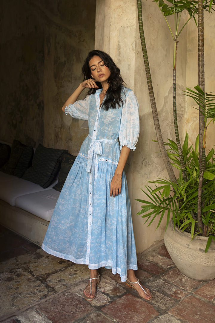 Miss June Paris | Natalina Midi Dress | Blue