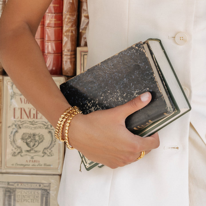 Fairley | Golden Heart Tennis Bracelet - Dutch Hideout