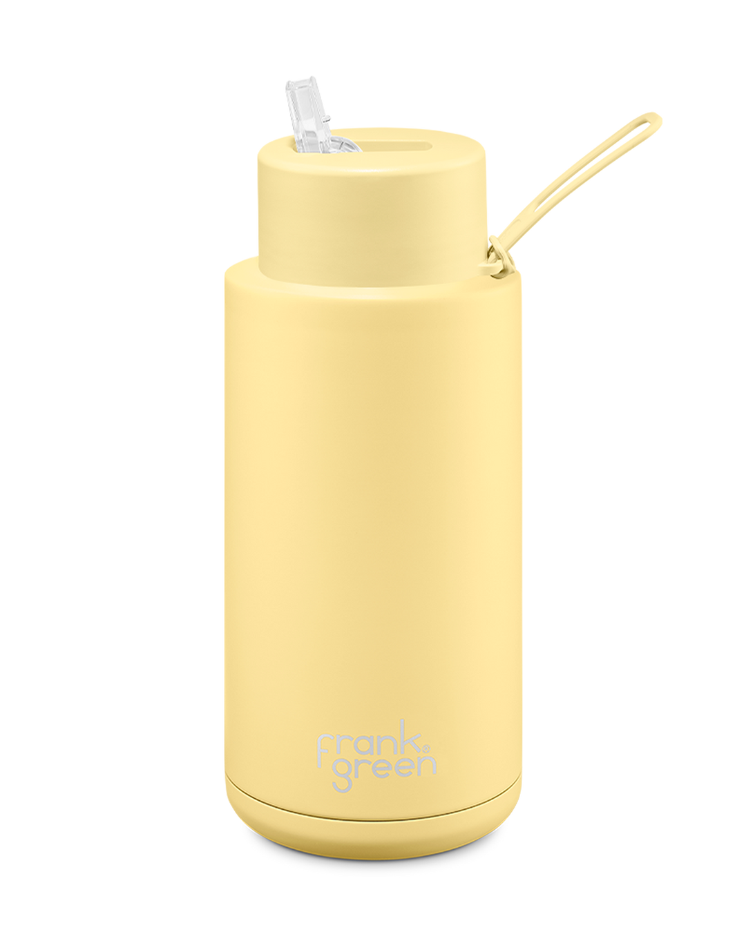 FRANK GREEN | Ceramic Reusable Bottle with Straw Lid - 34oz / 1,000ml in Buttermilk
