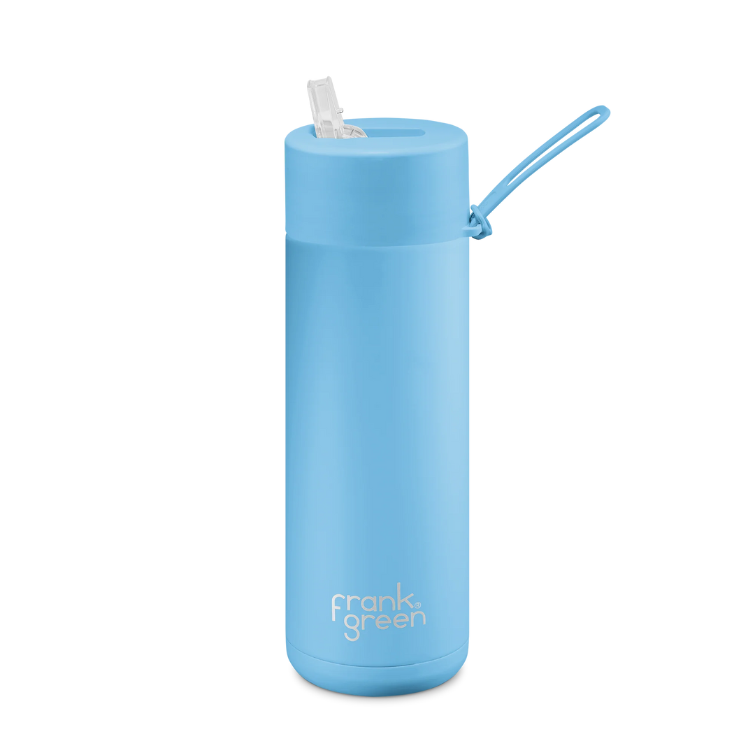 FRANK GREEN | Ceramic Reusable Bottle in sky blue | Regular 20oz /595ml