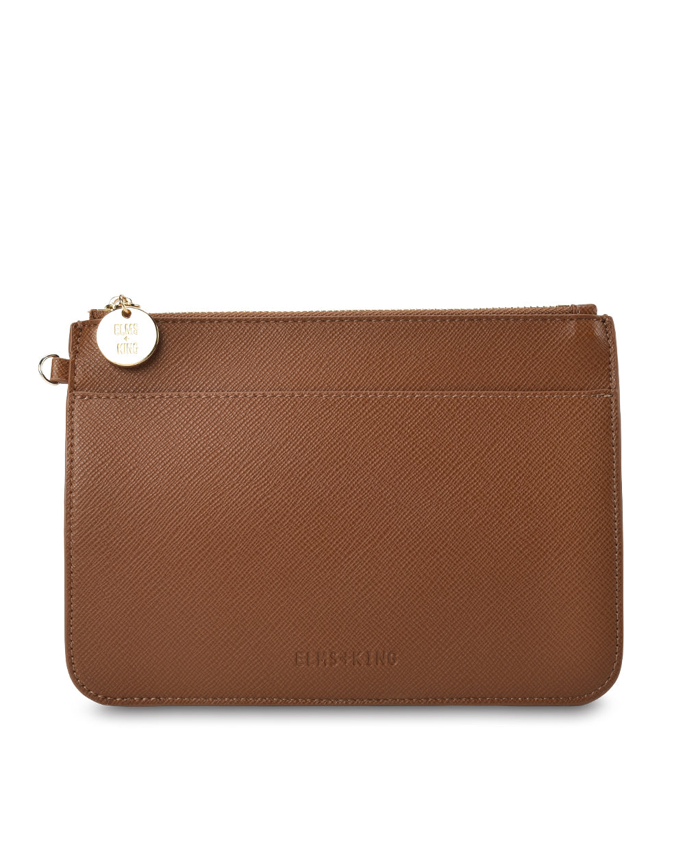Elms + King | Flat Pouch | Tan Saffiano - Dutch Hideout