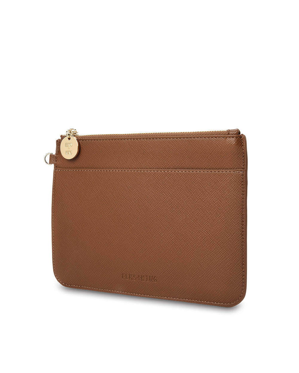 Elms + King | Flat Pouch | Tan Saffiano - Dutch Hideout
