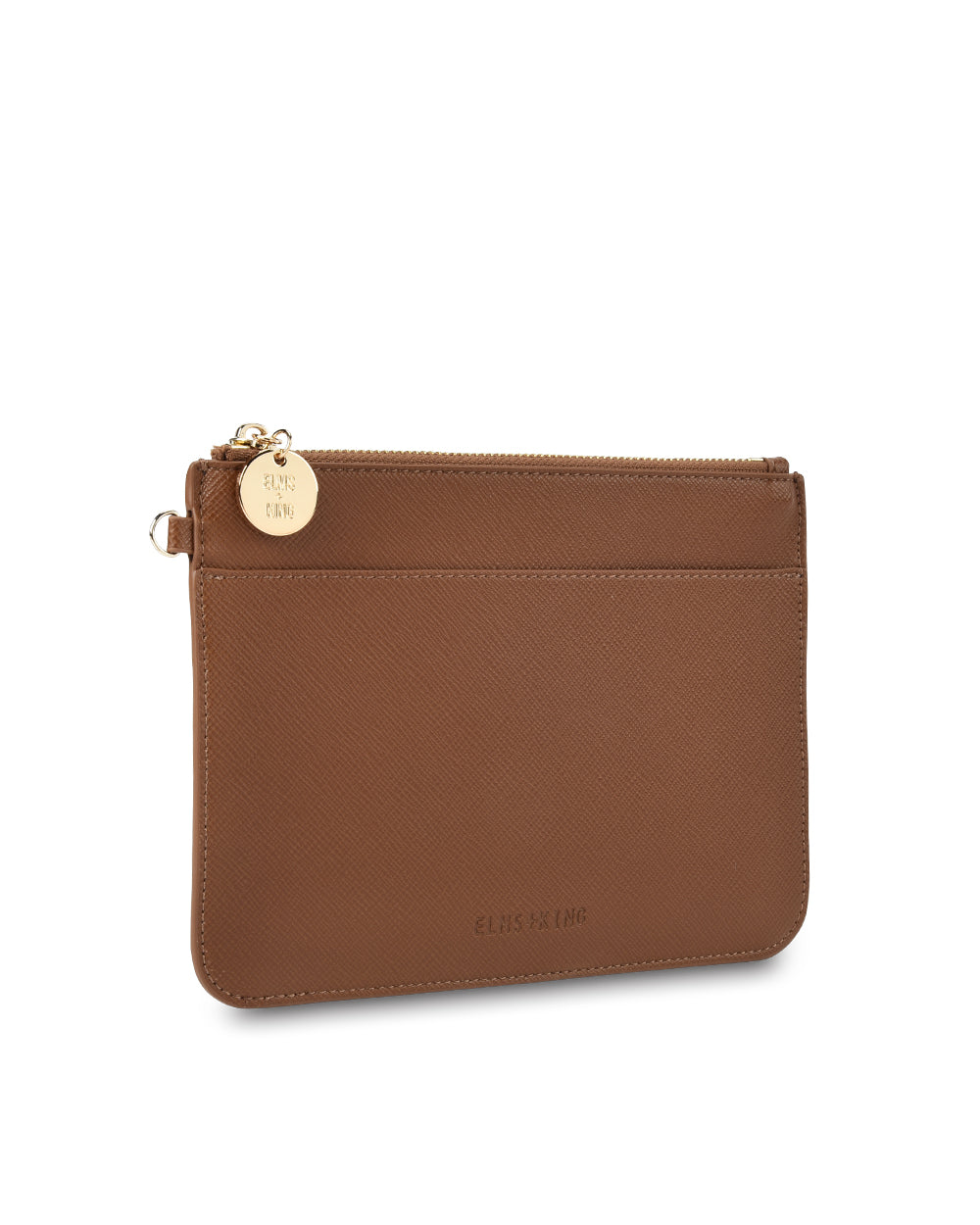 Elms + King | Flat Pouch | Tan Saffiano - Dutch Hideout