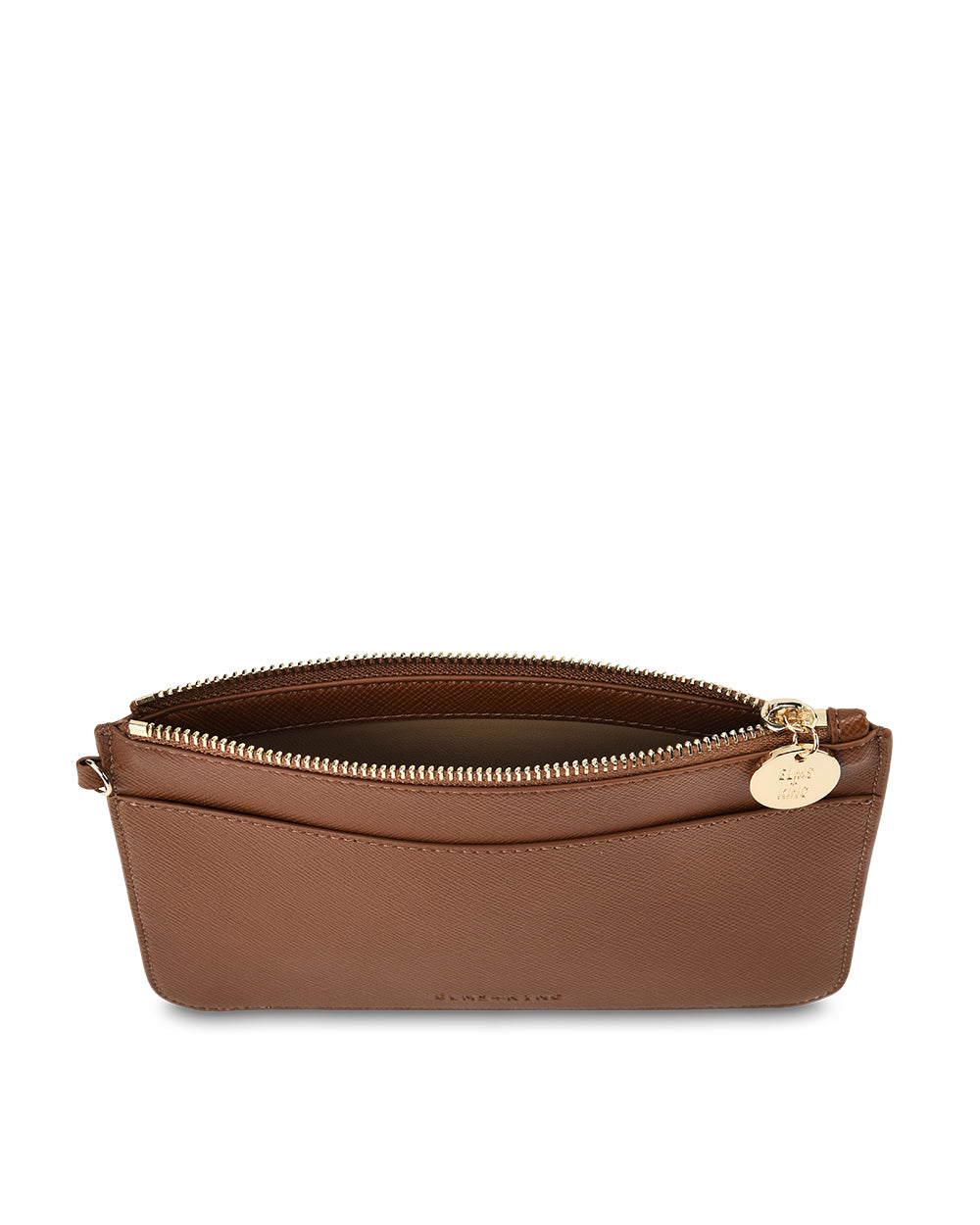 Elms + King | Flat Pouch | Tan Saffiano - Dutch Hideout
