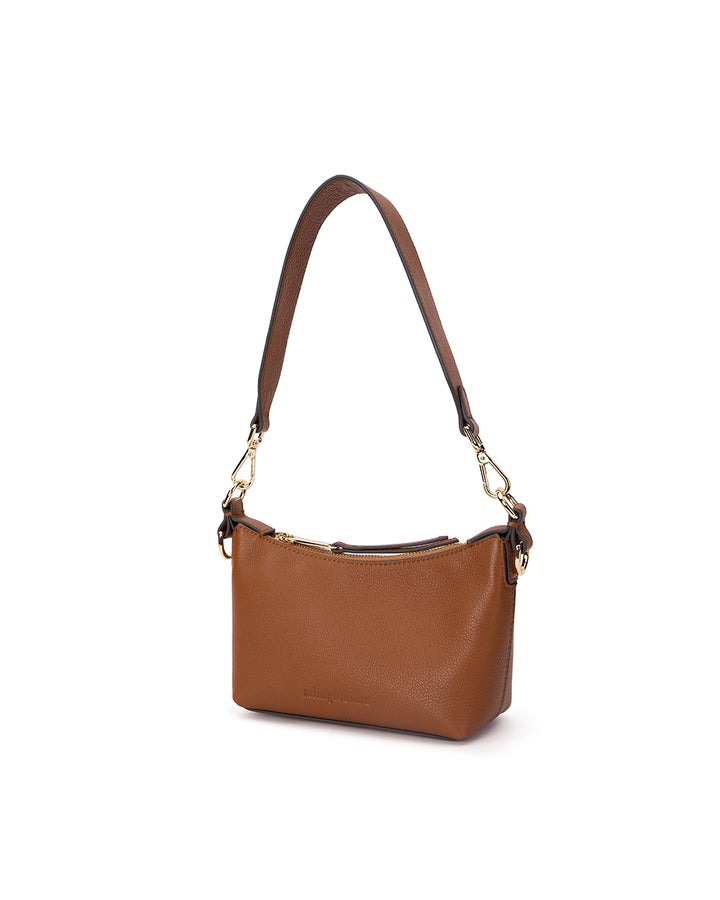 Arlington Milne | Freya Bag | Tan Pebble w / Charcoal - Dutch Hideout