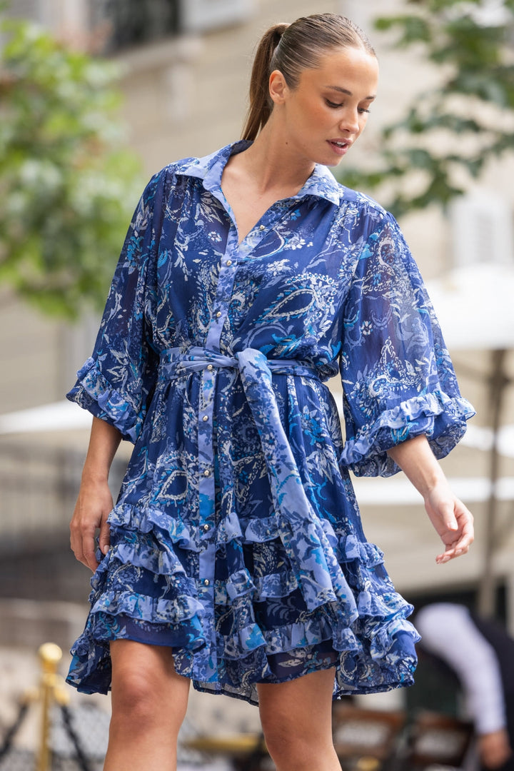 Miss June Paris | Philippine Dress | Blue mixte