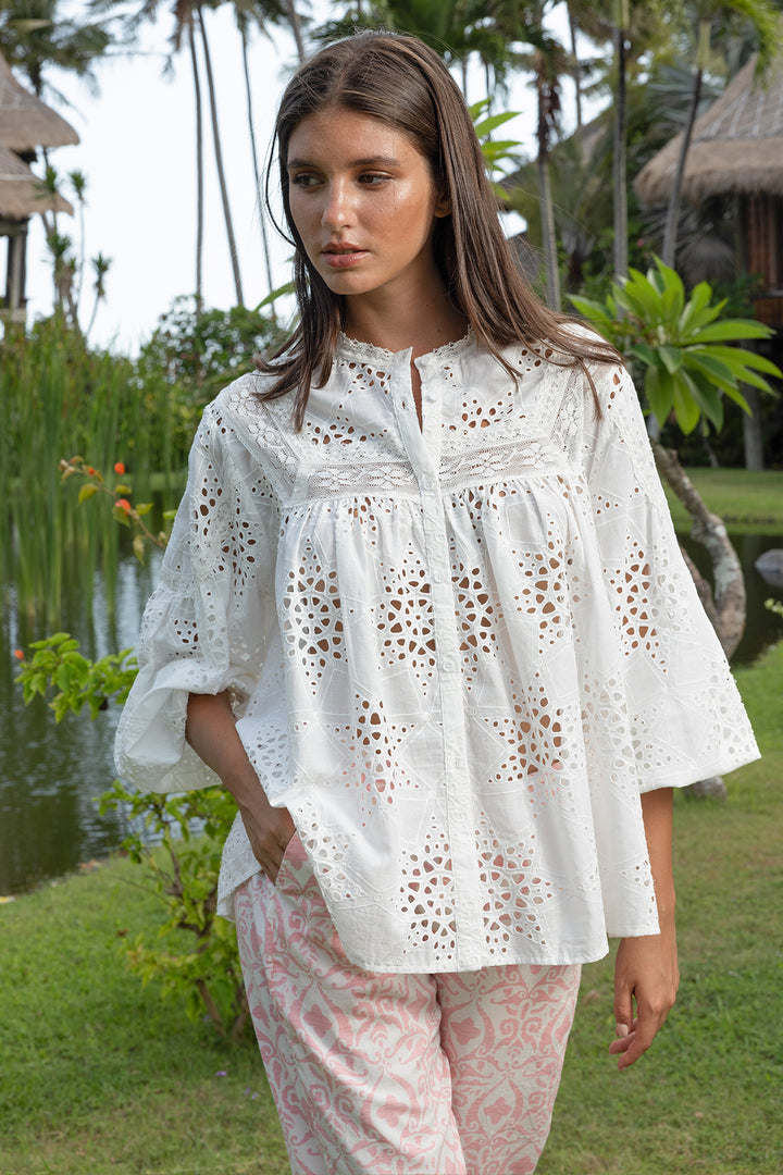 Miss June Paris | Hazel Blouse | White