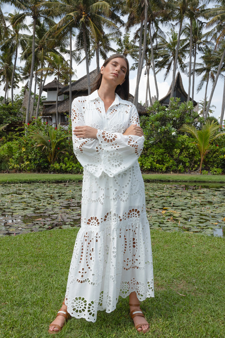 Miss June Paris | Ruby Long Dress | White