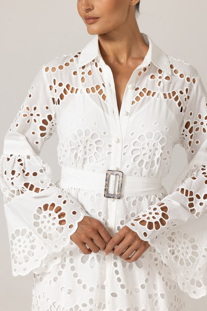 Miss June Paris | Ruby Long Dress | White
