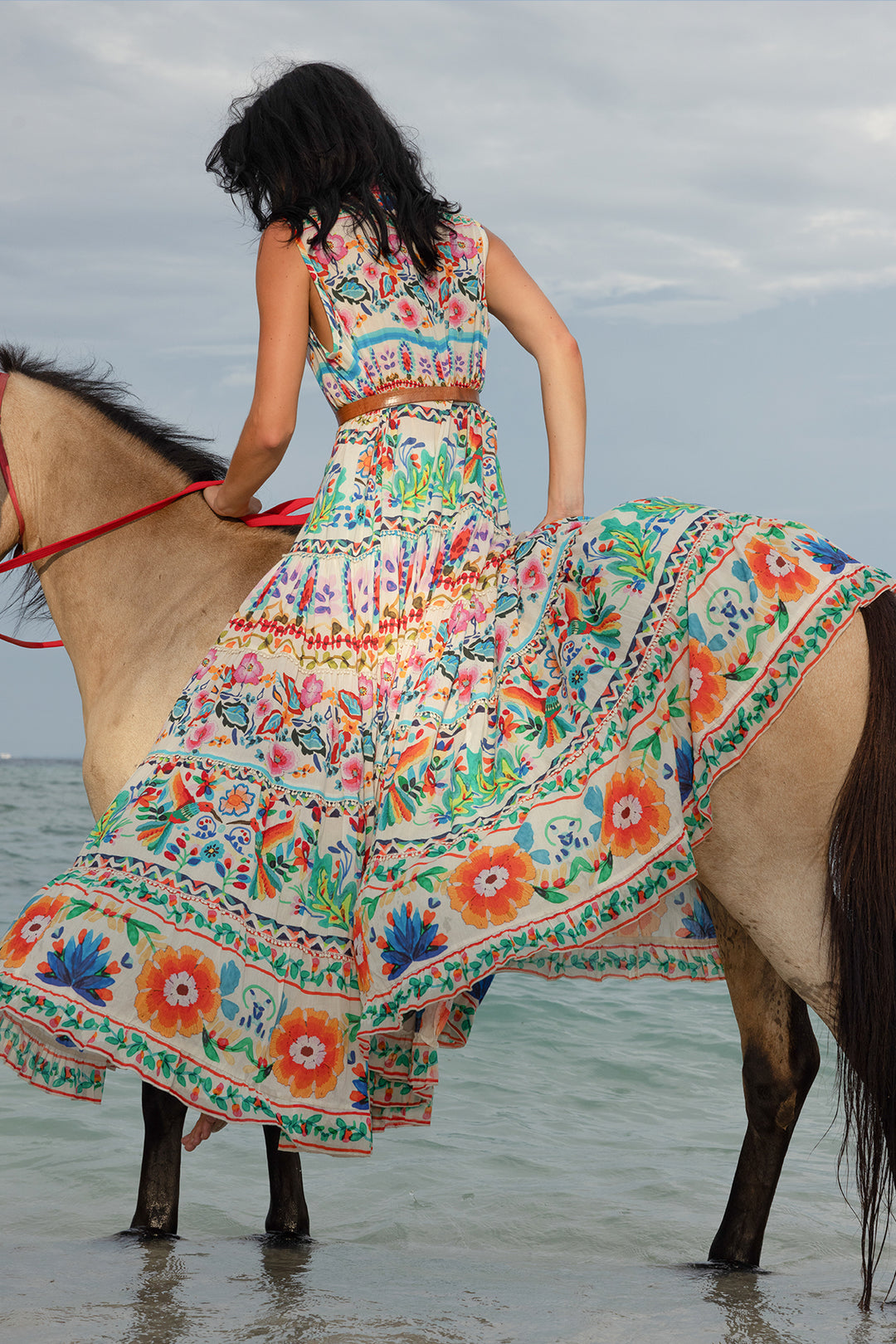 Miss June Paris | Neela Long Dress | White Multi