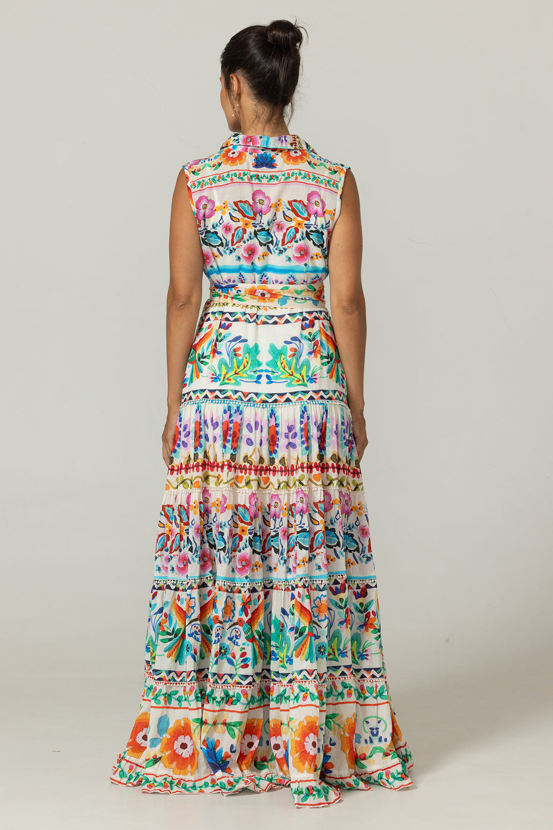 Miss June Paris | Neela Long Dress | White Multi