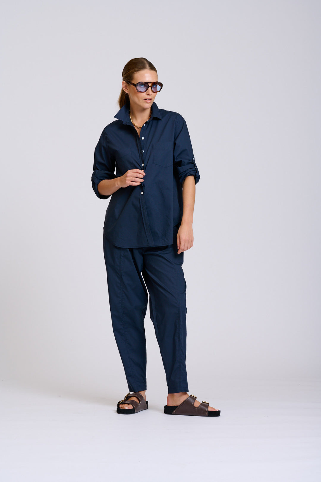 Shirty | The Girlfriend Relaxed Shirt | French Navy