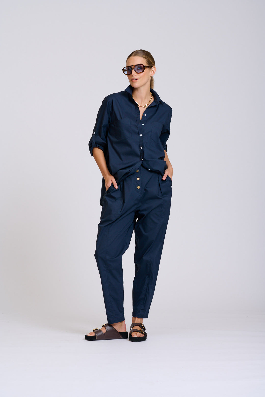 Shirty | The Girlfriend Relaxed Shirt | French Navy