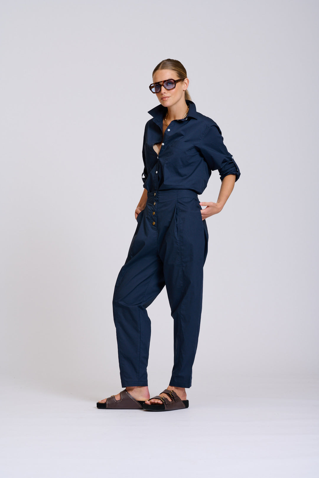 Shirty | The Girlfriend Relaxed Shirt | French Navy